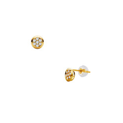 Σκουλαρίκια με διαμάντια σε χρυσή βάση Κ18 - F123456