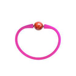 Βραχιόλι με Coral 14mm Pink Elastic Silicon - P122715C Βραχιόλι με Coral 14mm Pink Elastic Silicon - P122715C