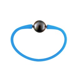 Βραχιόλι με μαύρο μαργαριτάρι South Sea 12-13 mm Elastic Silicon - B125098