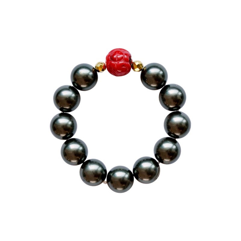 Βραχιόλι με Shell Pearl, Coral και Hematite - M123343F