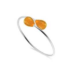 Βραχιόλι με Citrine 12 x 16mm σε ασήμι 925 - S123093C