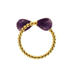 Δαχτυλίδι με Amethyst σε χρυσό Κ18 - M123645AM
