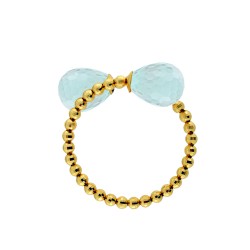 Δαχτυλίδι με Aqua σε χρυσό Κ18 - M123645AQ