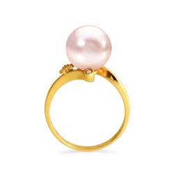 Δαχτυλίδι χρυσό Κ18 με μαργαριτάρι Akoya - F122733
