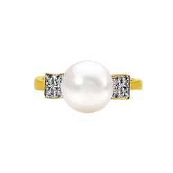 Δαχτυλίδι χρυσό Κ18 με μαργαριτάρι South Sea - M316407