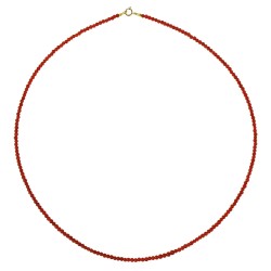 Κολιέ με χρυσό κούμπωμα Κ14 και κοράλλι - M117183CA