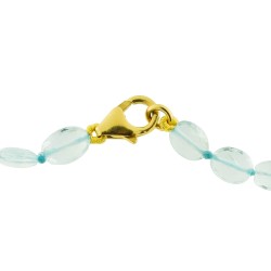 Κολιέ με K18 χρυσά στοιχεία Aqua  - M122511