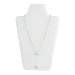 Κολιέ με λευκά μαργαριτάρια Fresh Water Pearl - M122037A