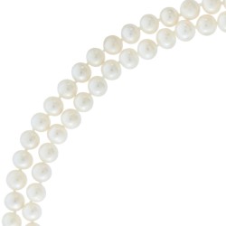 Κολιέ με λευκά μαργαριτάρια και χρυσό κούμπωμα 14Κ - M318869