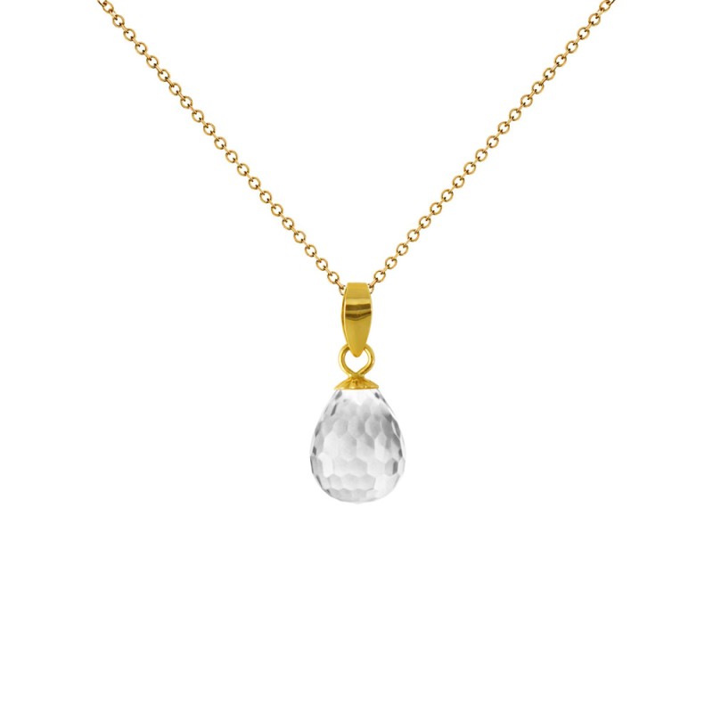 Μενταγιόν Κ18 χρυσό με Crystal - M120787CR