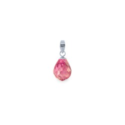 Μενταγιόν Κ18 χρυσό με Pink Quartz - M120787PQ