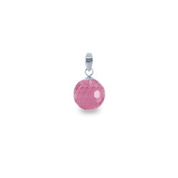 Μενταγιόν Κ18 χρυσό με Pink Quartz - M318456PQ