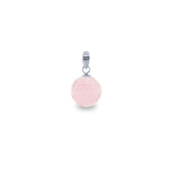 Μενταγιόν Κ18 χρυσό με Rose Quartz  - M318456RQ