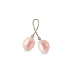 Μενταγιόν με σομόν μαργαριτάρια και διαμάντια- W318890S