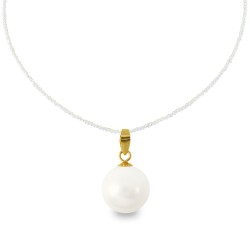Χρυσό Κ18 μενταγιόν με λευκό Shell Pearl - M316661