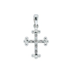 Χρυσός Κ18 σταυρός με διαμάντια - M315003
