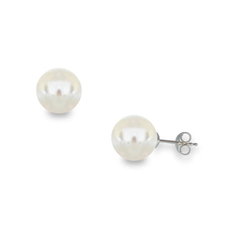 Ασημένια σκουλαρίκια 925 με λευκά Shell Pearl - S314814