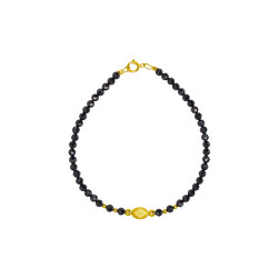 Βραχιόλι με Κ14 χρυσά στοιχεία, spinel και citrine - F124150CT