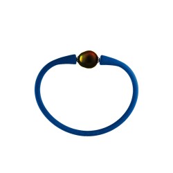 Βραχιόλι με μαύρο μαργαριτάρι South Sea 10-11mm Elastic Silicon - B122715B