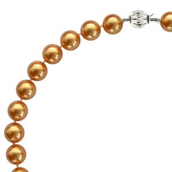 Κολιέ με Shell Pearl 12mm και ασημένιο κούμπωμα 925 - M118876CS