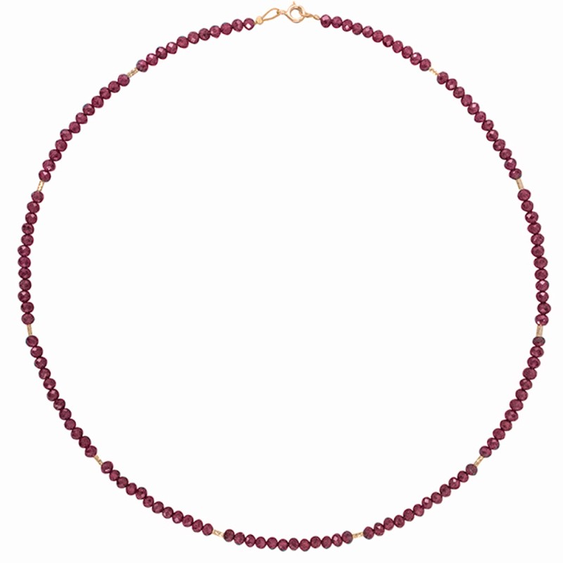 Κολιέ με γρανάδα και χρυσά στοιχεία K18- M125341G