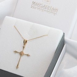 Χρυσός Κ18 σταυρός με διαμάντια - M315131