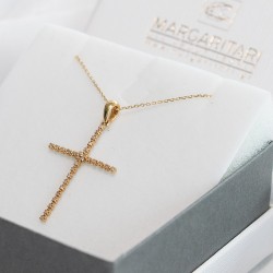Χρυσός Κ18 σταυρός με διαμάντια - M315714