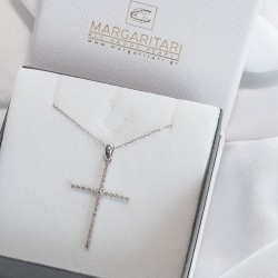 Χρυσός Κ18 σταυρός με διαμάντια - M315714