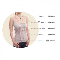 Κολιέ με πολύχρωμα μαργαριτάρια Fresh Water Pearl και Lava - F124283MLB