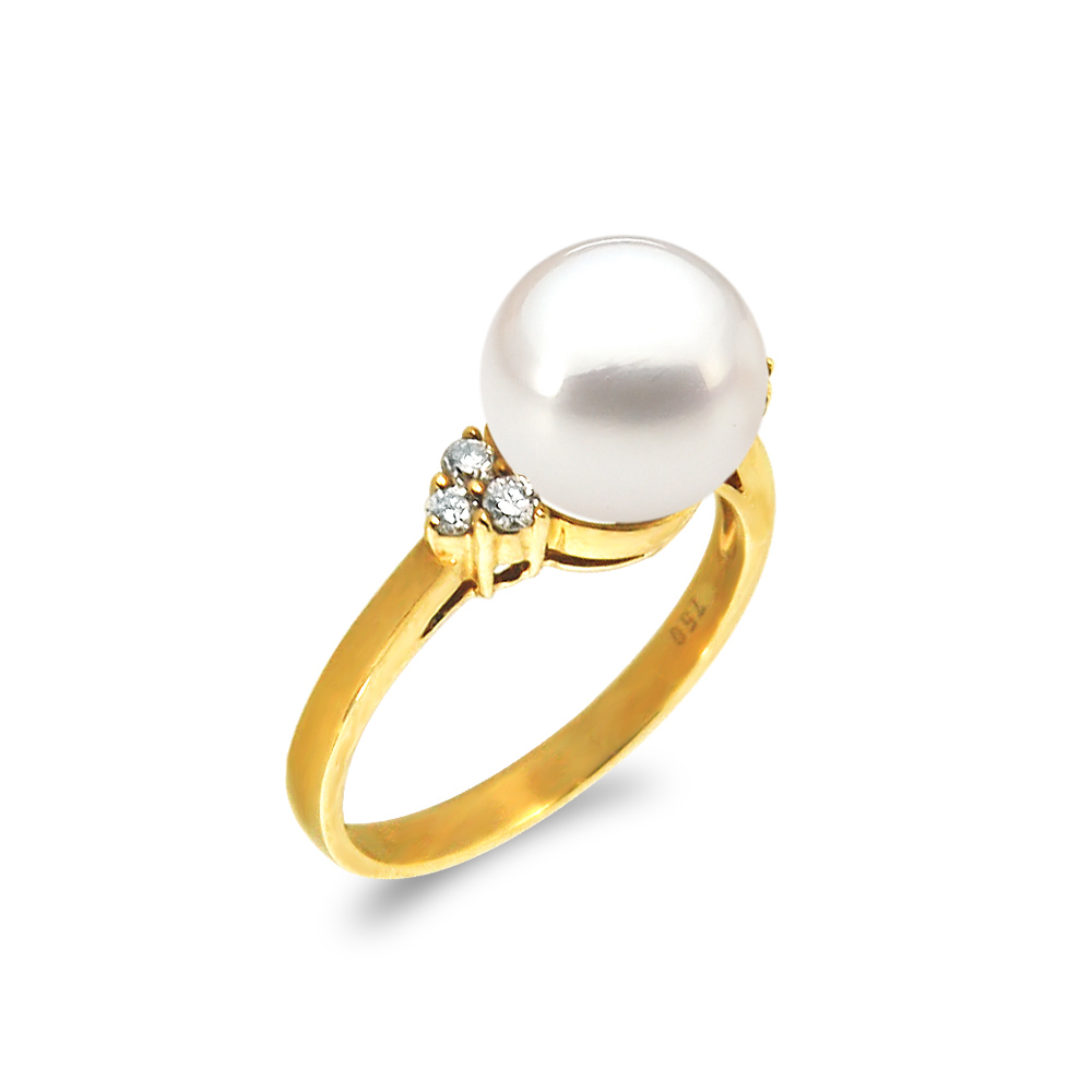 Δαχτυλίδι με μαργαριτάρι Akoya σε χρυσό Κ18 - G319306 Δαχτυλιδια > Δαχτυλιδια με μαργαριτάρια