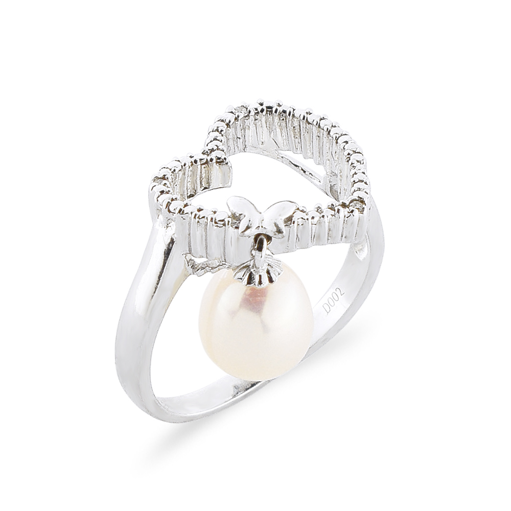 Δαχτυλίδι με μαργαριτάρι Fresh Water σε ασήμι 925 - M117754R Δαχτυλιδια > Δαχτυλιδια με μαργαριτάρια