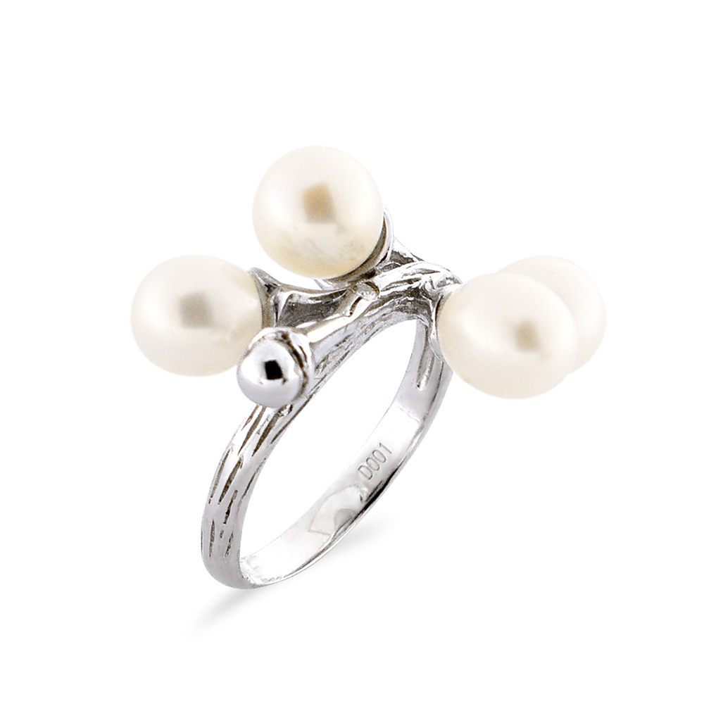 Δαχτυλίδι με μαργαριτάρι Fresh Water σε ασήμι 925 - M117757R Δαχτυλιδια > Δαχτυλιδια με μαργαριτάρια
