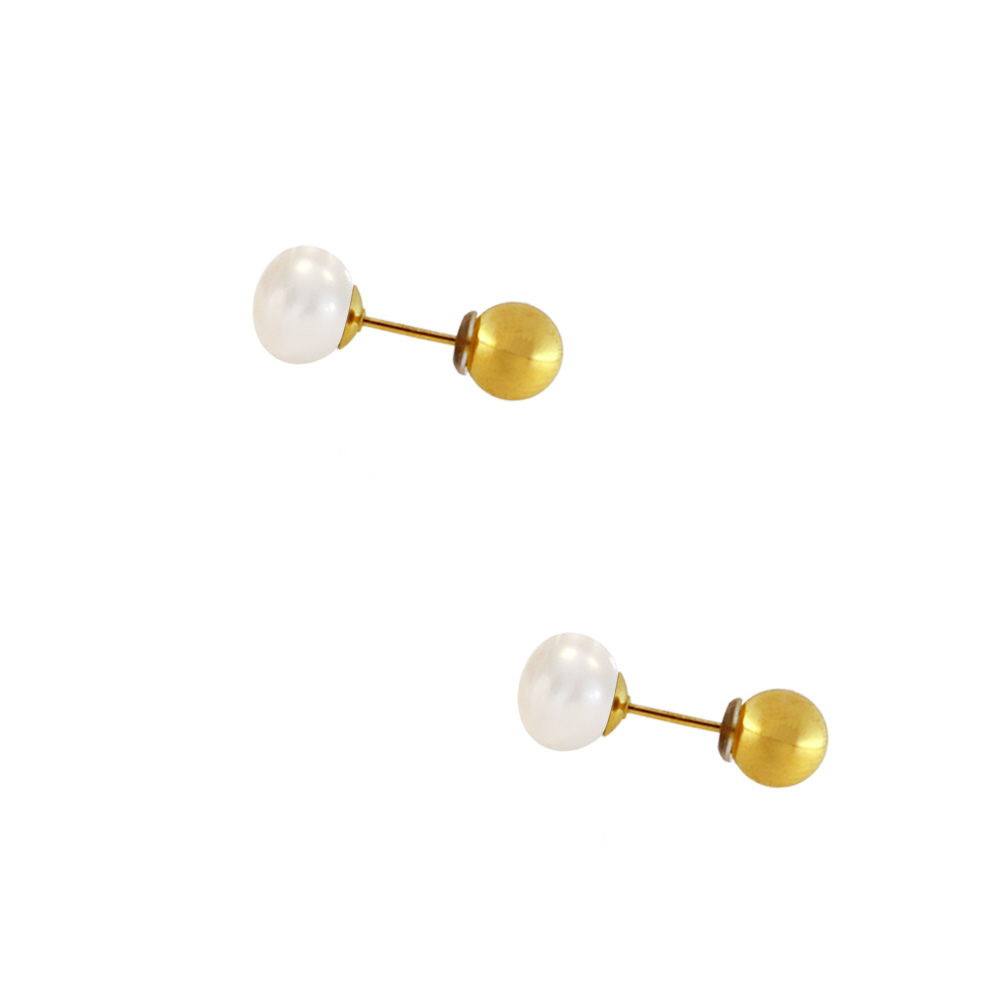 Σκουλαρίκια διπλής όψης με μαργαριτάρια σε ασημένια βάση 925 - M123688 Σκουλαρικια > Σκουλαρικια με μαργαριταρια